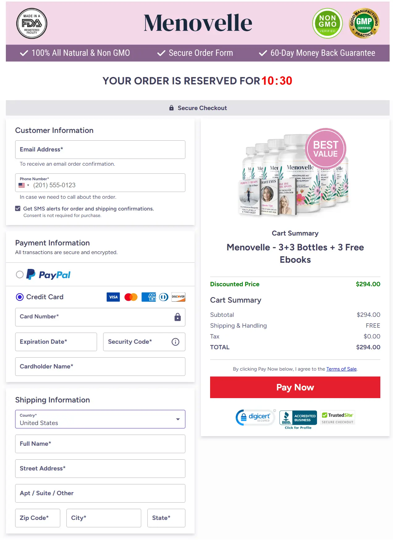 Menovelle Order